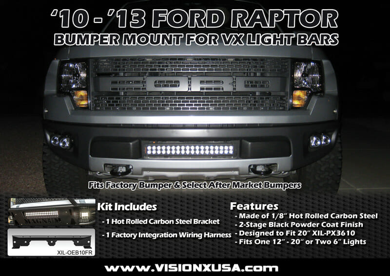 Take Your Raptor to the Next Level with the Addition of a Powerful Vision X LED Light Bar