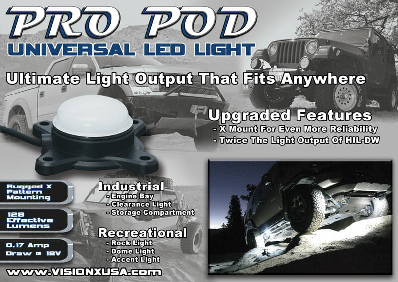 Need Light in A Tight Spot? That’s No Problem For the New Vision X Lighting Pro Pod