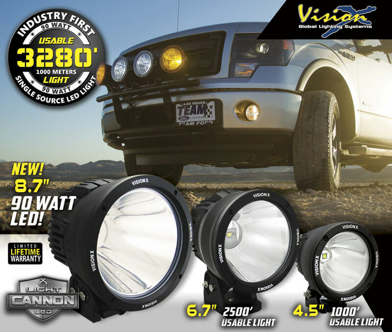 Vision X Lighting Launches First Single Source LED Light to Achieve 1000m/3280ft of Usable Light