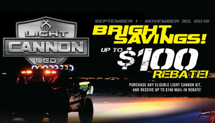 Up To $100 Rebate on LED Cannon Lights
