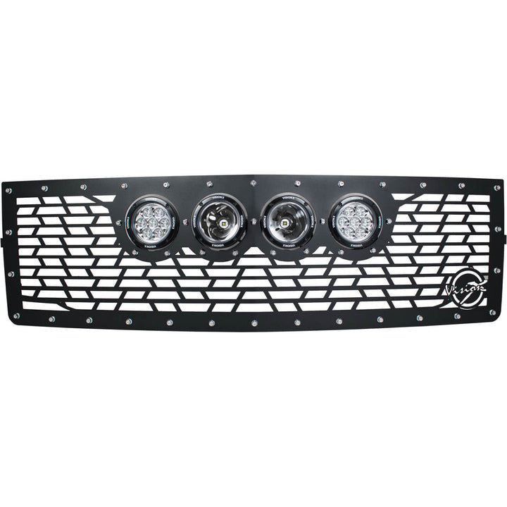 Rejilla Chevy Silverado 1500 Z71 2014-2015 compatible con (4) cañones de luz CG2 de 4.7"