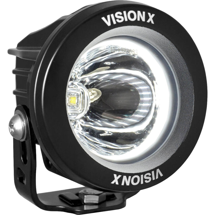 Luz LED Optimus redonda de haz de 15º con halo blanco de 3.7"