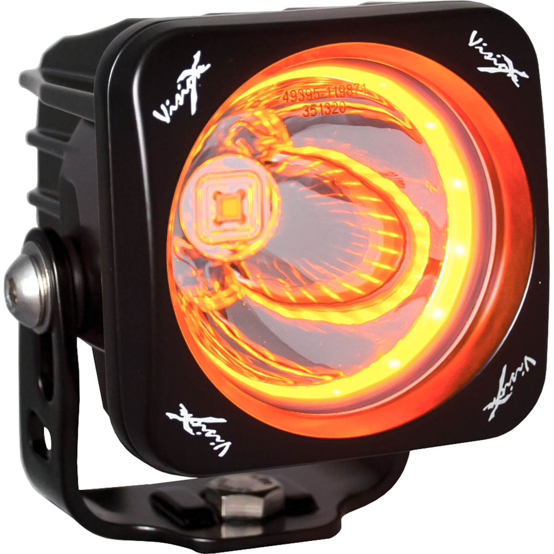 Kit de luz LED Optimus cuadrada de haz de 15º con halo ámbar de 3"
