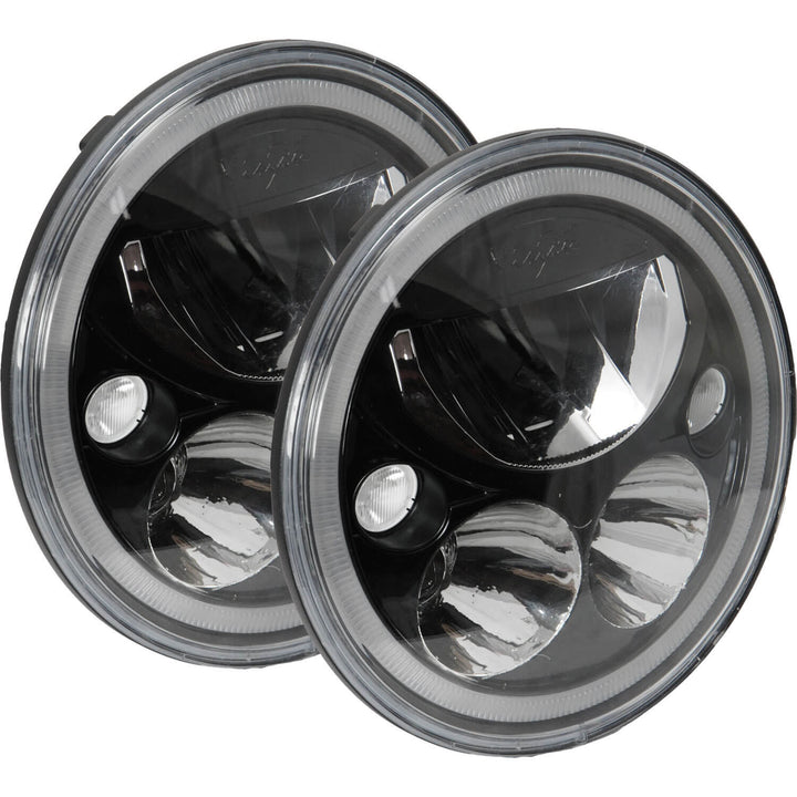 Kit de faro LED serie VX 5.75" - negro cromo | halo blanco