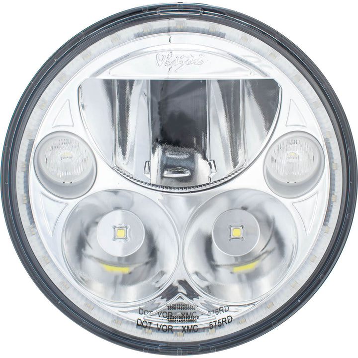 Faro LED VX redondo 5.75" individual (con bajo-alto-halo)