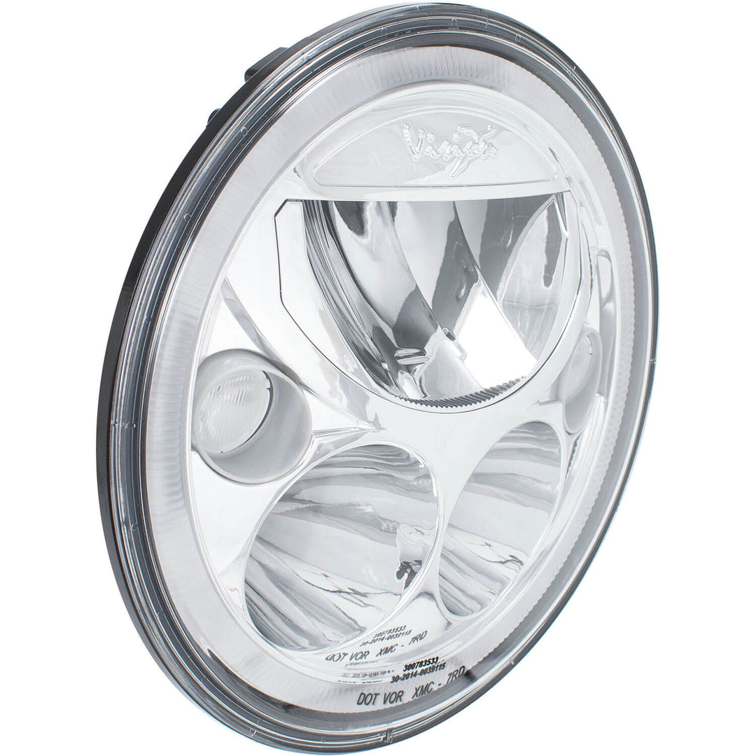 Faro VX redondo 7" con halo ámbar individual (con bajo-alto-halo)