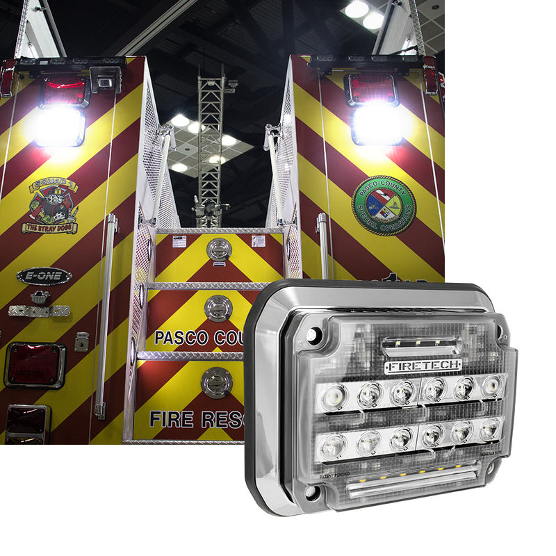 FireTech LED scene light on fire rescue apparatus
