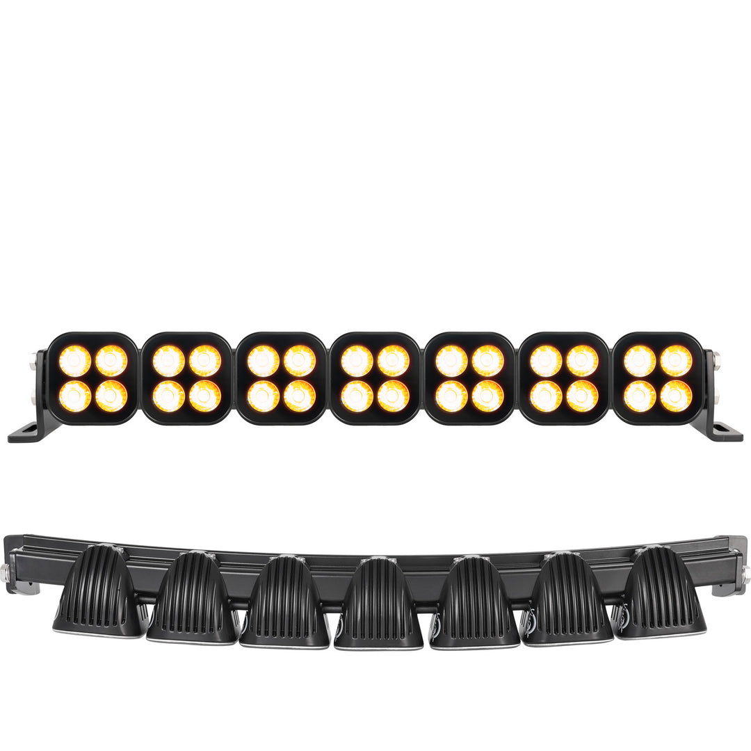 Barra de luz LED modular curva Unite de 20" - Preconfigurada  