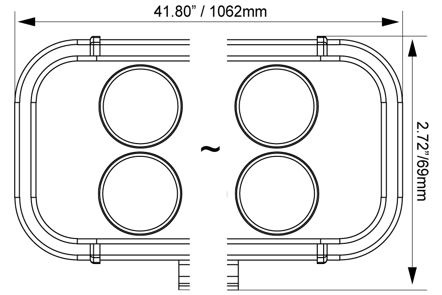 42" Xmitter LED-Lichtleiste Euro-Strahl