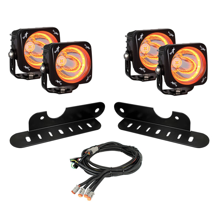 Kit de luz antiniebla LED Halo para Ford F-150 Raptor 2017-2020 con luces Halo ámbar Optimus  