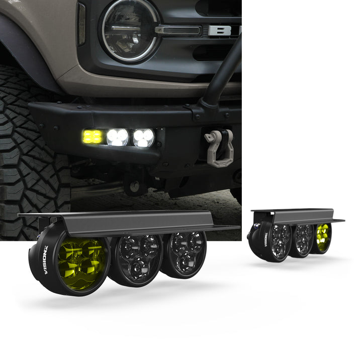 Kit de luz LED Fog Pocket - Parachoques de acero - Ford Bronco 2021 +