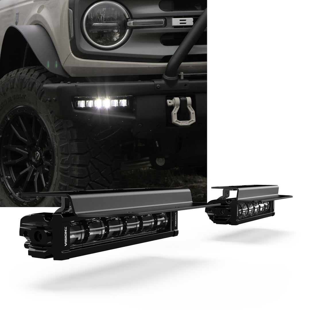 Kit de luz LED Fog Pocket - Parachoques de acero - Ford Bronco 2021 +
