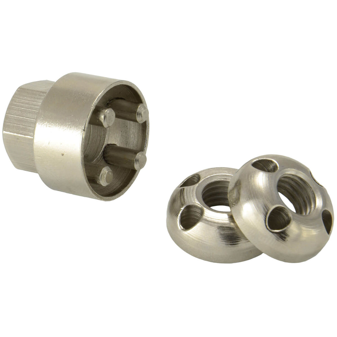 Tuerca antirrobo M10 2 piezas 1 herramienta