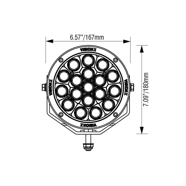 Kit de cañón de luz LED CG2 múltiple de 6.7"