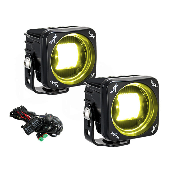 Kit de Cañón de Luz LED CG2 SAE Cuadrado de 3"