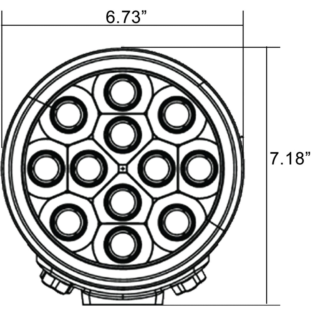 Luz de Conducción TPX Transporter de 6" con 12 LED