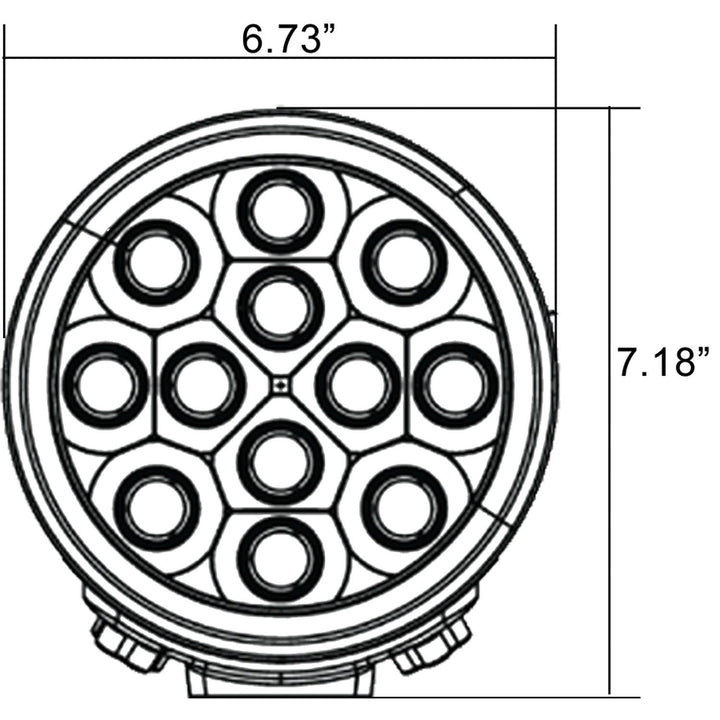 Luz de Conducción TPX Transporter de 6" con 12 LED