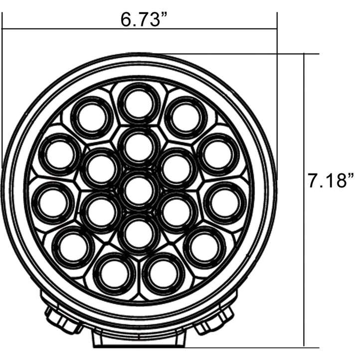 Luz de Conducción TPX Transporter de 6" con 18 LED