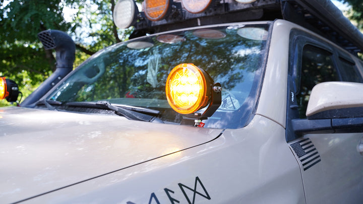 Montajes para pilar A de Toyota 4-Runner 2010-2023 con cañón de luz CG2 de 4.7"  