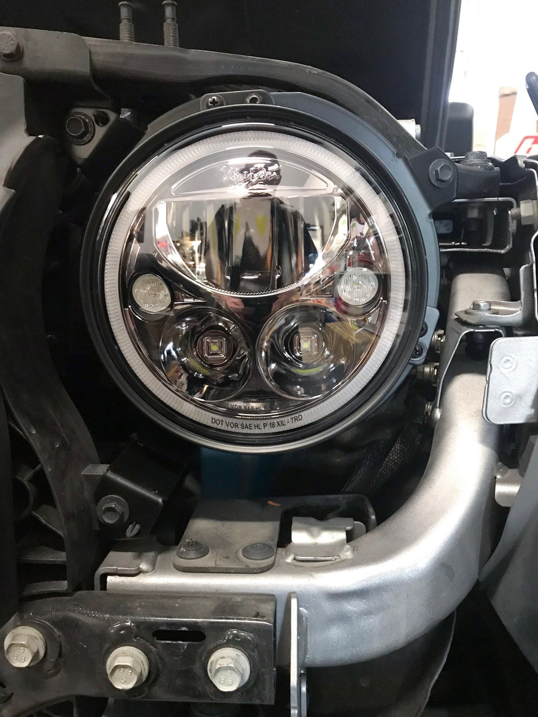 Kit de faros LED VX Jeep JL 18+ / Gladiator 20+ - Cromo | Halo blanco  