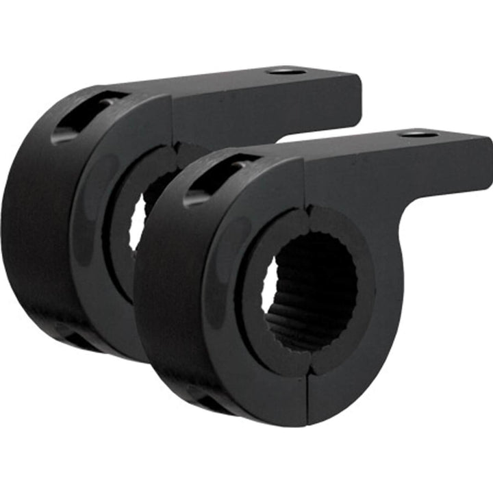 Par de abrazaderas negras para montaje en marco tubular de 0.75" (para perno de montaje M8)  