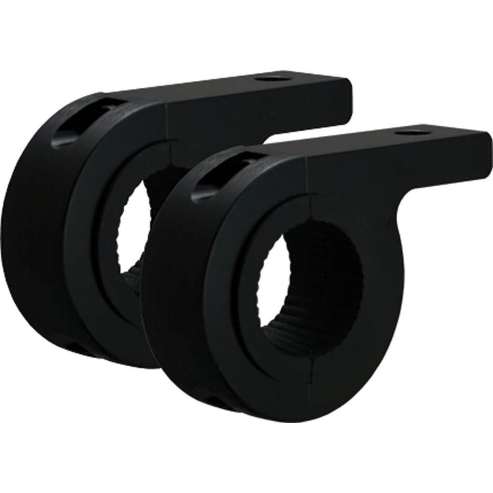 Par de abrazaderas negras para montaje en marco tubular de 1.25" (para perno de montaje M8)  