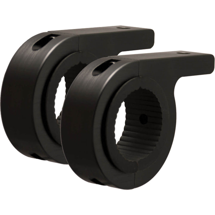 Par de abrazaderas negras para montaje en marco tubular de 1.75" (para perno de montaje M8)  