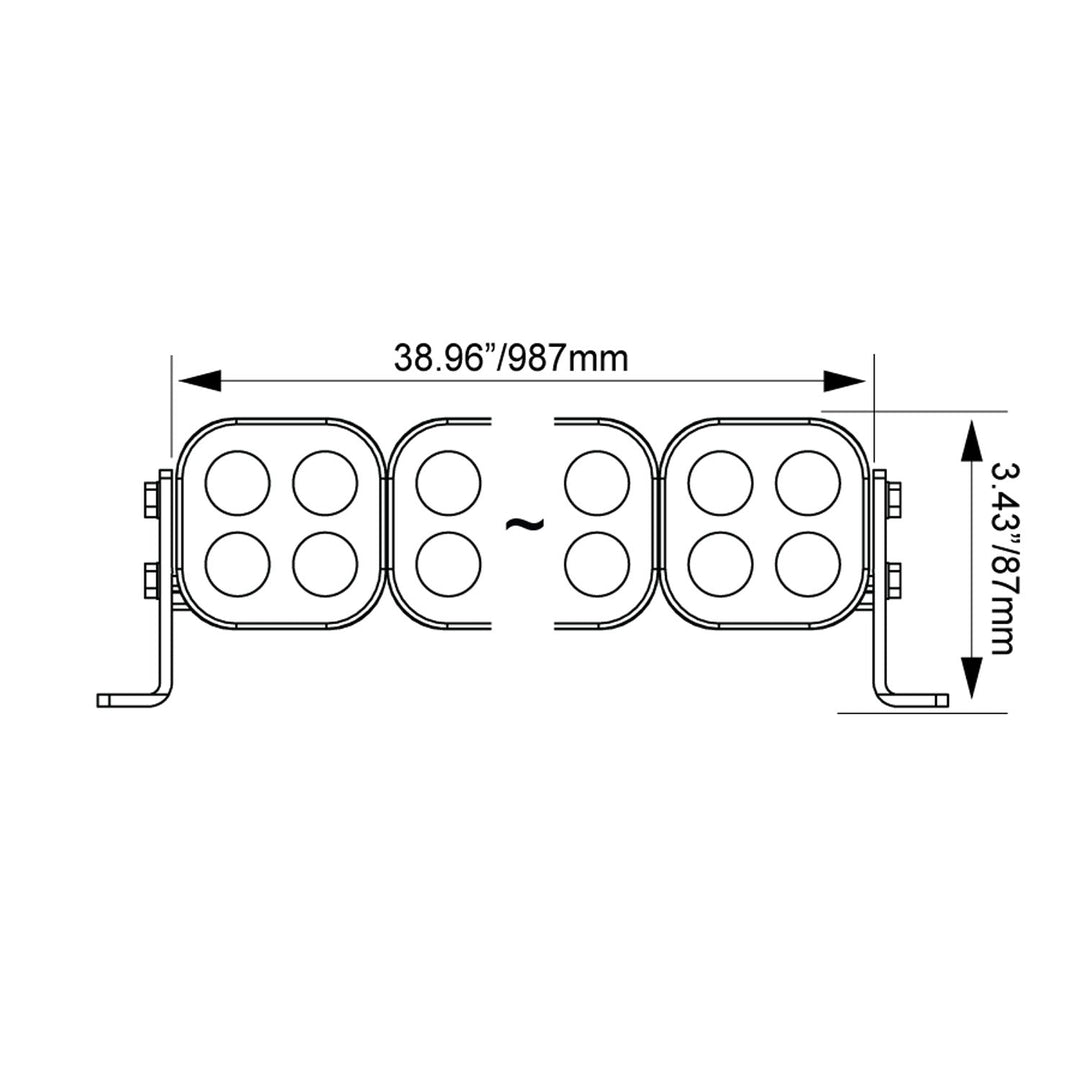 Barra de luz LED modular Unite de 40" - Preconfigurada