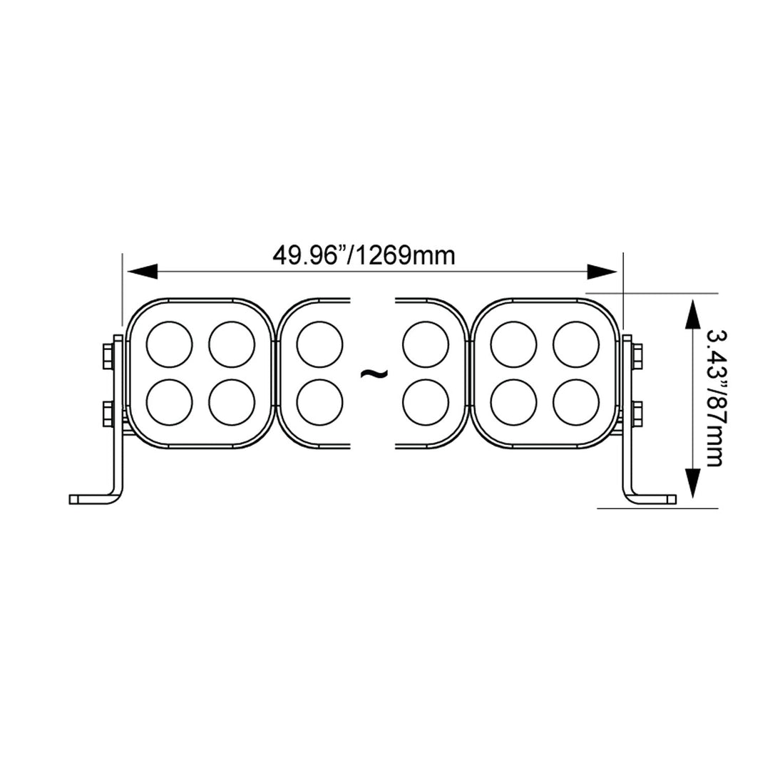 Barra de luz LED modular Unite de 50" - Preconfigurada