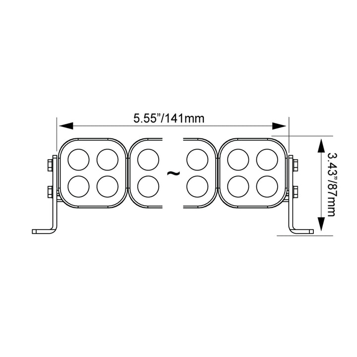 Barra de luz LED modular Unite de 6" - Preconfigurada