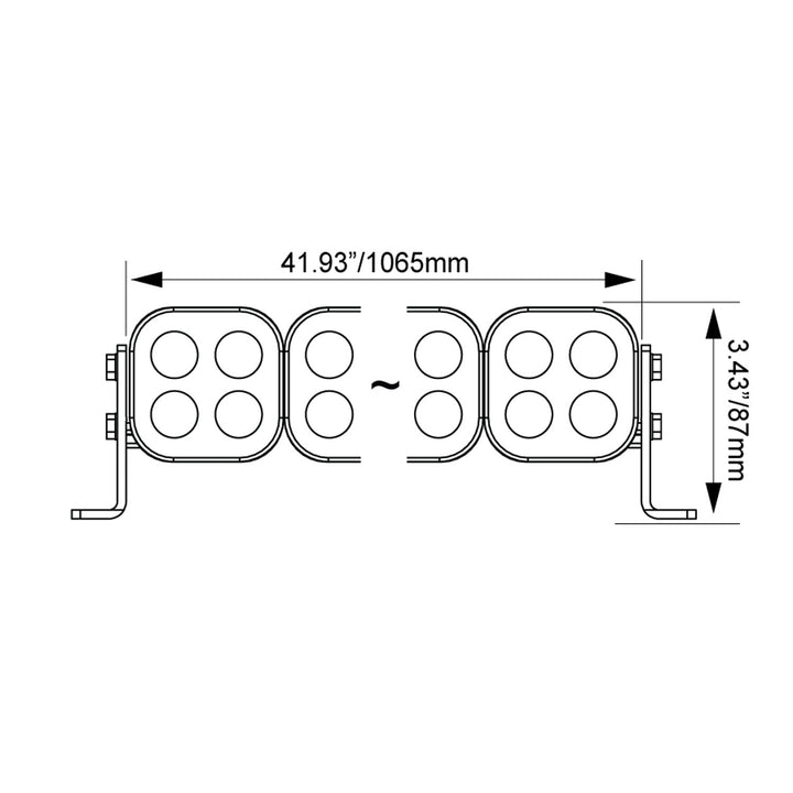 Barra de luz LED modular curva Unite de 40" - Preconfigurada  