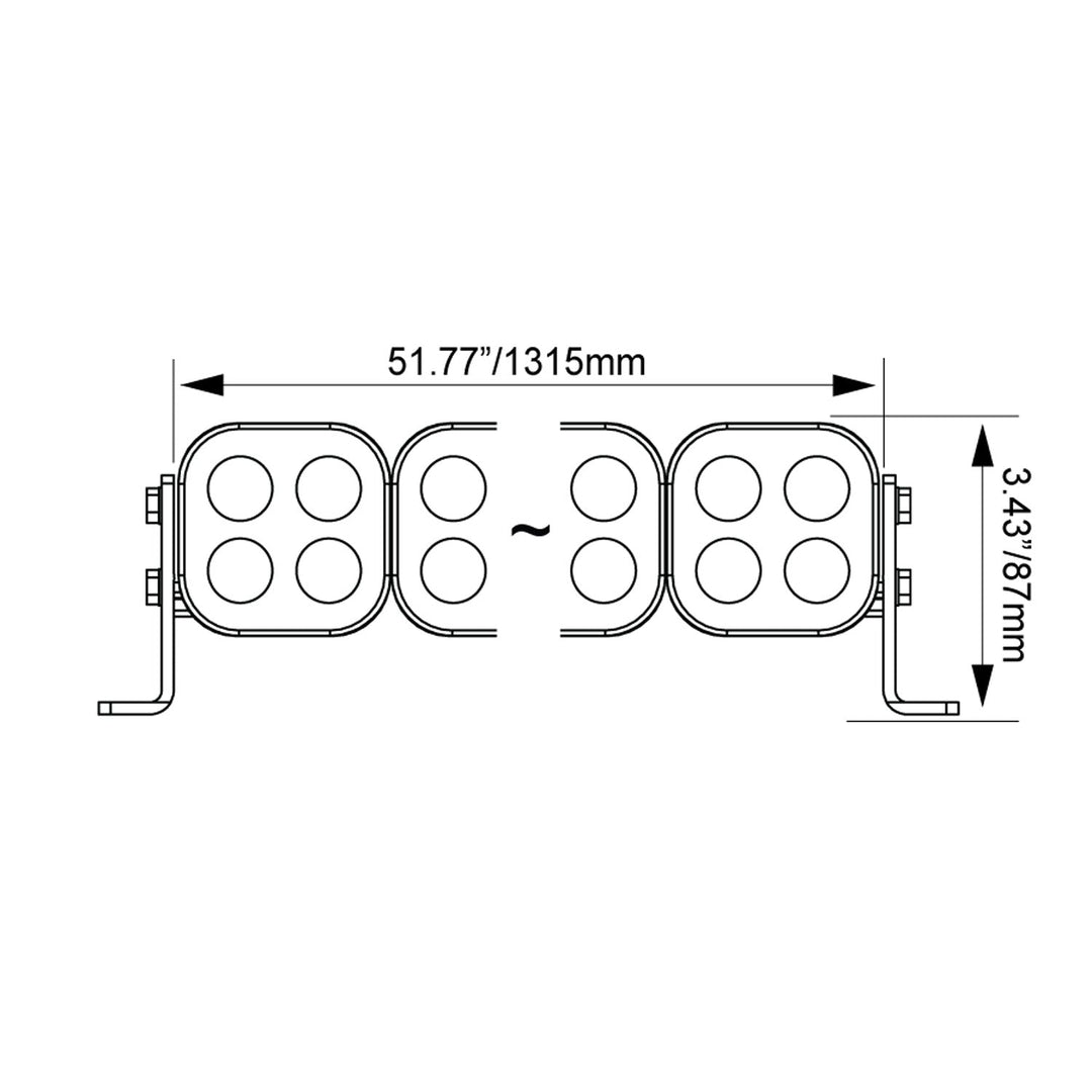 Barra de luz LED modular curva Unite de 50" - Preconfigurada  