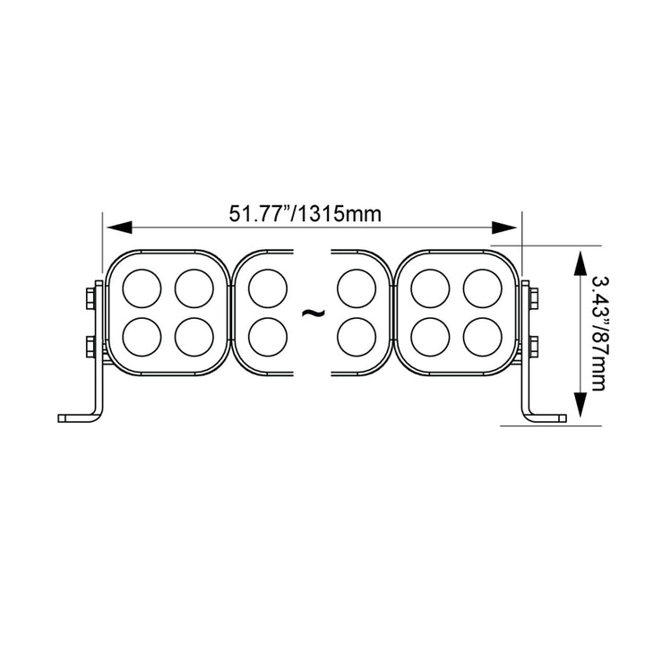 Barra de luz LED modular curva Unite de 50" - Preconfigurada  