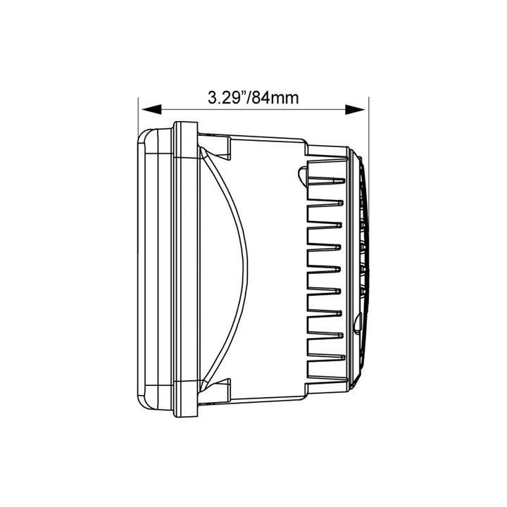 Kit de faro LED serie VX 4x6" - negro cromo | halo ámbar