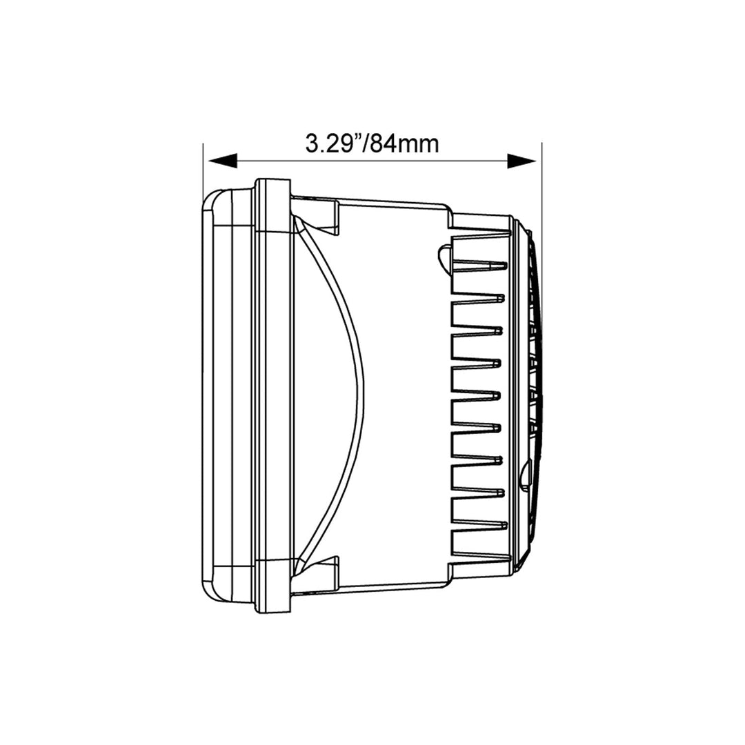 Kit de faro LED serie VX 4x6" - negro cromo | halo blanco