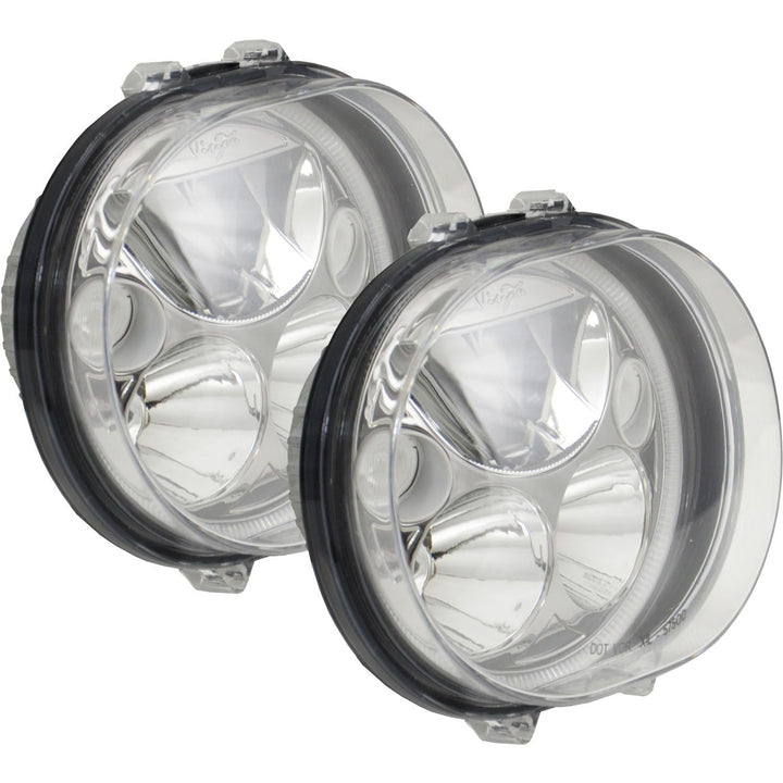 Kit de reemplazo de faro XMC Road Glide 2004-2013 | Halo blanco cromo