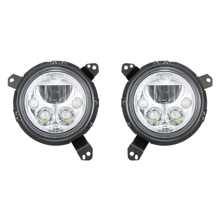Kit de faros LED VX Jeep JL 18+ / Gladiator 20+ - Cromo | Halo blanco  