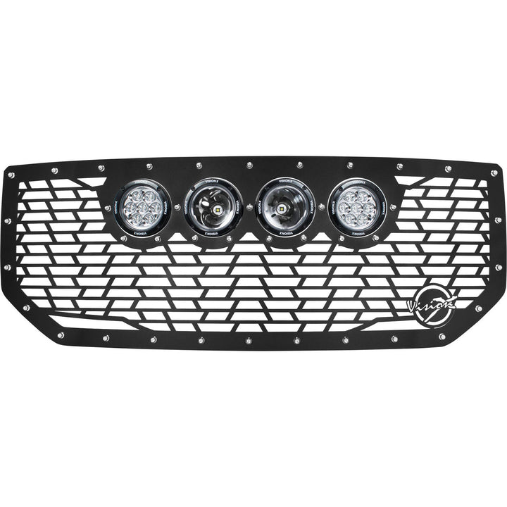 Rejilla GMC Sierra 1500 Cannon CG2 2016-2019 con 4 luces CG2 de 4.5" (2 ópticas y 2 reflectores)