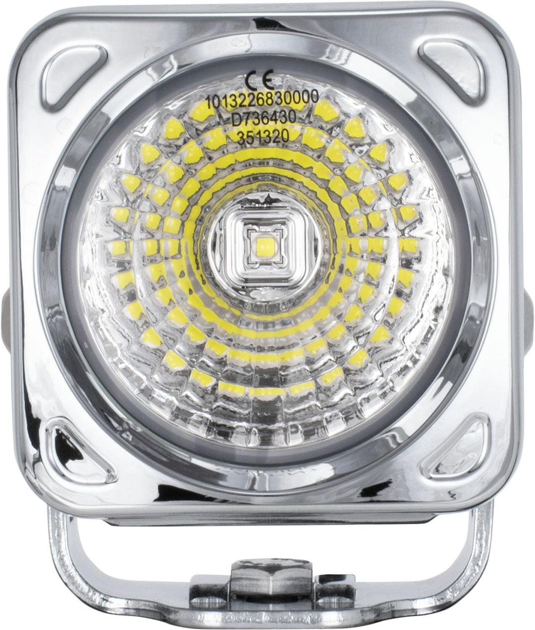 Kit de feu LED carré 20° Optimus Chrome 3"
