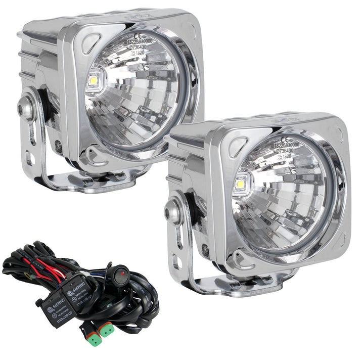 Kit de feu LED carré 20° Optimus Chrome 3"