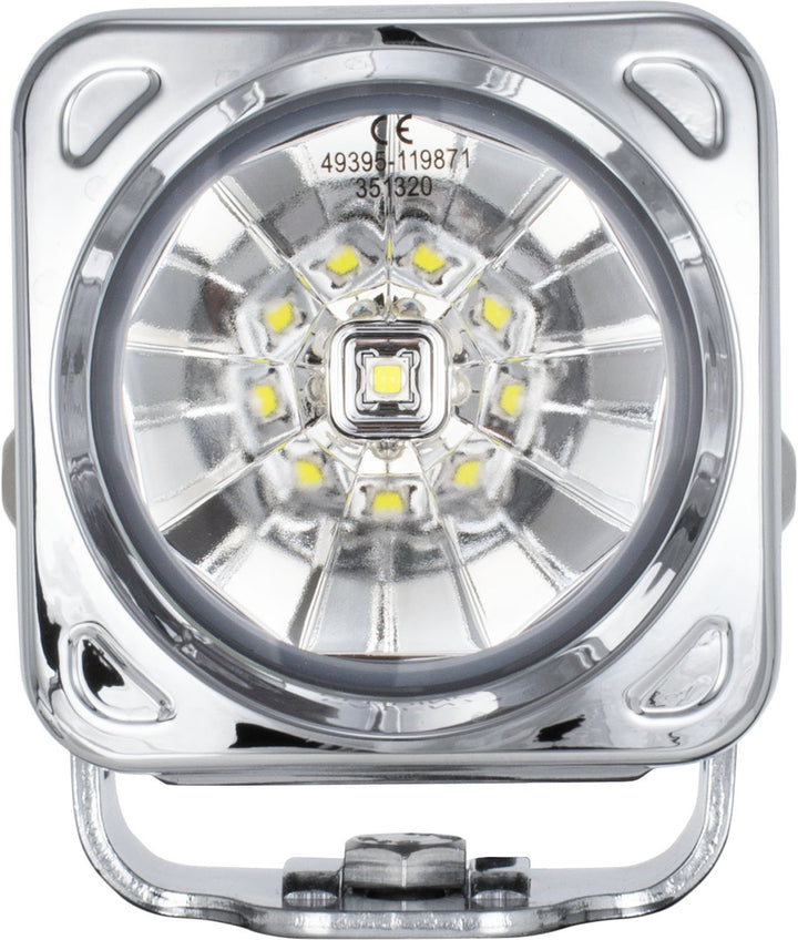 Luz LED de haz cuadrado de 60° Optimus Chrome de 3"