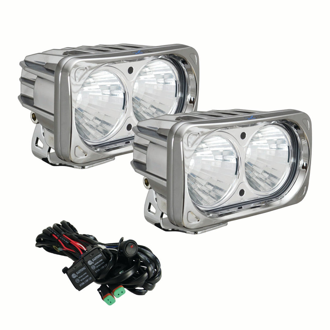 Kit de luz LED de haz dual de 20° Chrome Optimus de 6"