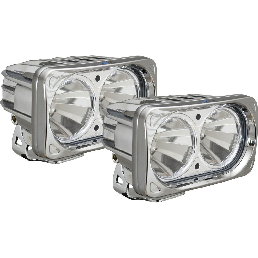 Kit de luz LED de haz dual de 60° Chrome Optimus de 6"
