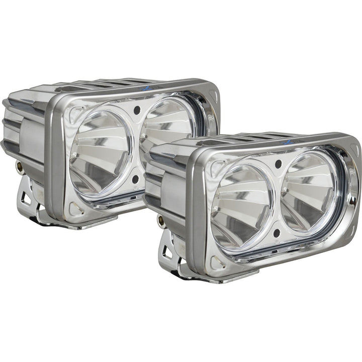 Kit de luz LED de haz dual de 60° Chrome Optimus de 6"