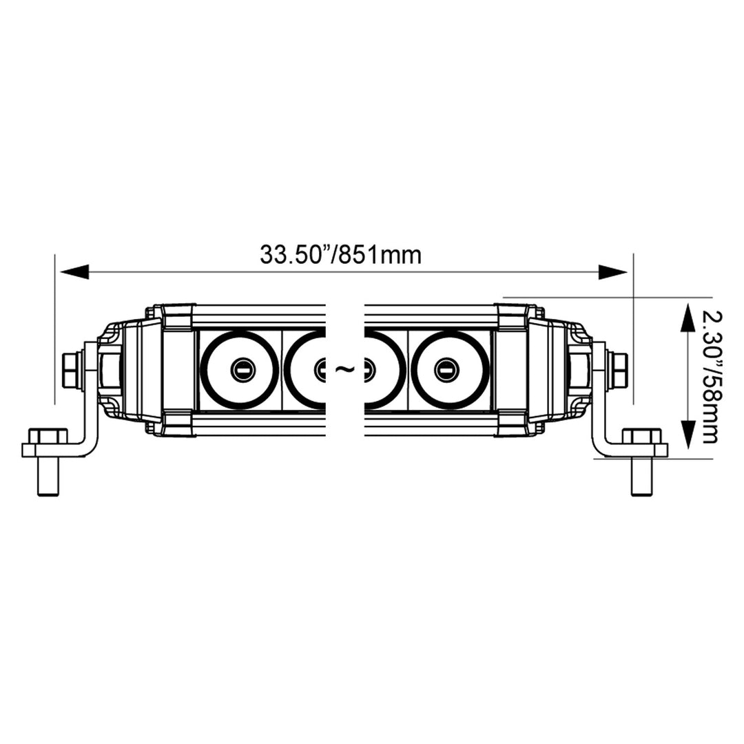 Barra de luz LED curva XPL de 30"